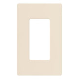 Lutron CW-1-LA Claro 1 Gang Wall Plate for Decorator / Designer Paddle Switches and Dimmers; Gloss Finish; Light Almond