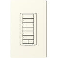Lutron RRD-W6BRL-BI seeTouch Wall Keypad; Works with RA3 Systems; 6 Button with 1 Raise / Lower; Neutral Required; 120V; Biscuit