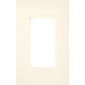 Lutron SC-1-BI Claro 1 Gang Wall Plate for Decorator-Style Dimmers; Switches; and Outlets; Satin Finish; Biscuit