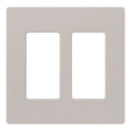 Lutron SC-2-TP Claro 2 Gang Wall Plate for Decorator-Style Dimmers; Switches; and Outlets; Satin Finish; Taupe