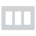 Lutron SC-3-MI Claro 3 Gang Wall Plate for Decorator-Style Dimmers; Switches; and Outlets; Satin Finish; Mist