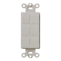 Lutron SC-6PF-TP Claro 6-Port Frame; Field Customizable; Fits Decorator-Style Wall Plates; Taupe