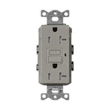 Lutron SCR-20-GFST-CS Claro 20A Tamper Resistant GFCI Duplex Receptacle; Decorator-Style Outlet; Self-Testing; Satin Finish; Cobblestone