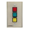 Cornell S-133MS Status Switch with 3-Push Buttons on Single Gang Plate