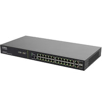 Luxul SW-505-24P-F 24 PoE+ | 2 Combo RJ45/SFP Front-Facing Ports - 1 Gigabit L2/L3 Managed Switch