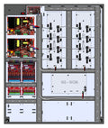 LifeSafety Power FPO150/250-2D8P2M8PNLCE8S/P16-A FlexPower Dual Voltage Power Supply with (2) D8 Modules, (2) M8 Modules, NLC NetLink Module, E8 Enclosure, Software House Backplate, 400W, 120VAC