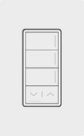 Lutron RRST-HN3RL-WH Sunnata RF 3-Button with Raise / Lower Hybrid Keypad for RA3 Systems; 150W LED; Neutral Required; Single Pole; 120V; White