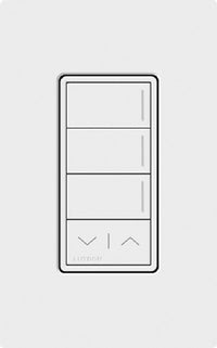 Lutron RRST-HN3RL-WH Sunnata RF 3-Button Raise/Lower Hybrid Keypad, White