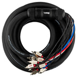 Snake, Medusa 10 Channel RCA and 4 x 12GA OFC Power Wire 30 Feet - detail view | Silarius