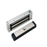 DynaLock 2585-12/24 2500 Series 650 LB Single Bantam Mini Electromagnetic Lock for Outswing Door, Satin Aluminum