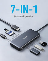 Anker 341 USB-C Hub (7-in-1) - side view | Silarius
