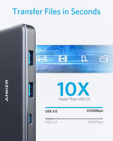 Anker 341 USB-C Hub (7-in-1) - detail view | Silarius