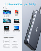 Anker 341 USB-C Hub (7-in-1) - detail view | Silarius