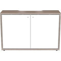 Middle Atlantic C3K2D1HA0D7ZPLWH C3 HPL Woodkit, 2 Bay, 32" High, 5th Ave Elm with White Gloss Doors, TAA Compliant