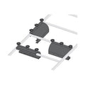 Middle Atlantic CLH-ED5 CL Series Ladder End Drop with Spools, 5" Wide, Black