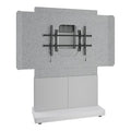 Middle Atlantic FM-DS-4875FS-CD8W Forum Free-Standing 2-Bay Single Display Stand for 66-75" Display, 4U, Light Finish, TAA Compliant