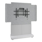 Middle Atlantic FM-DS-4875FS-CD8W Forum Free-Standing 2-Bay Single Display Stand for 66-75" Display, 4U, Light Finish, TAA Compliant