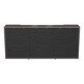 Middle Atlantic C3K3D1HA3D4ZPLBK C3 HPL Woodkit, 3 Bay, 32" High, Asian Night with Black Metalwave Doors, TAA Compliant