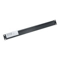 Middle Atlantic PBL1-ID Flanged Blank Rack Panel with ID Strip, 1/2" Deep, 1U RMS, Black