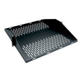 Middle Atlantic U2MS Vented Series Center Mount Utility Rack Shelf, 18" Depth, 2U RMS, Black