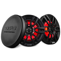 NXL 6.5" 2-Way Coaxial Marine Speaker with LED RGB Lights | 100W RMS 4-Ohm - front view | Silarius