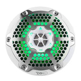 NXL 6.5" 2-Way Coaxial Marine Speaker With LED RGB Lights 100 Watts Rms 4-Ohm - detail view | Silarius