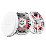 NXL 6.5" 2-Way Coaxial Marine Speaker With LED RGB Lights 100 Watts Rms 4-Ohm - front view | Silarius