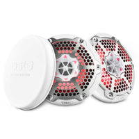 NXL 6.5" 2-Way Coaxial Marine Speaker With LED RGB Lights 100 Watts Rms 4-Ohm - front view | Silarius