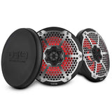 8" Marine 2-Way Hybrid Speaker with RGB LED, Compression Driver and Neodymium Magnet | 350W RMS 4-Ohm - front view | Silarius