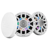 NXL 6.5" 2-Way Coaxial Marine Speaker with Bullet Tweeter and Digital Led Lights | 150W RMS 4-Ohm - front view | Silarius