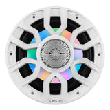 NXL 8' 2-Way Coaxial Marine Speaker with Bullet Tweeter and Digital Led Lights | 175W RMS 4-Ohm - rear view | Silarius