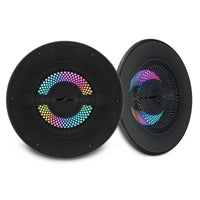 Luxury 6.5” 2-Way Marine Coaxial Speaker with Digital LED Lights and Flush Magnetic Mount Grille | 150W RMS 4-Ohm