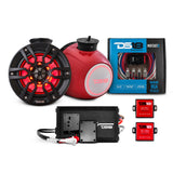 6.5' Compact Speaker Tower with Marine Amplifier, Installation Kit, and RGB LED Lights - Perfect ... - detail view | Silarius