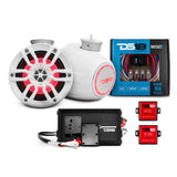 6.5' Compact Speaker Tower with Marine Amplifier, Installation Kit, and RGB LED Lights - Perfect ... - detail view | Silarius