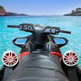 8' Compact Speaker Tower with Marine Amplifier, Installation Kit, and RGB LED Lights - Perfect Pack... - side view | Silarius