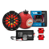 8' Compact Speaker Tower with Marine Amplifier, Installation Kit, and RGB LED Lights - Perfect Pa... - detail view | Silarius