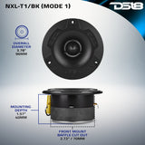 NXL 3.8' Marine Water-Resistant Super Bullet Tweeter with 1' Aluminum Voice Coil | 120W RMS 4-Ohm - detail view | Silarius