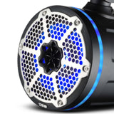 NXL 8' Neodymium Marine and Powersports Towers with Built-in Passive Radiator, 1' Driver and LED RG... - side view | Silarius