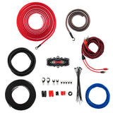 8-GA OFC 100% Copper Amplifier Installation Kit - RED - side view | Silarius