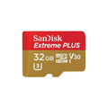 SanDisk SDSQXWG-032G-ANCMA Extreme PLUS microSDHC Memory Card, 32GB