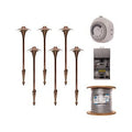 CAST CLCK3ADI Premium Lighting Walking Path Kit, Solid Sand-CAST Bronze, (6) CCH2CB, (6) CALED2, (1) CLW142500, (1) CJ150SSMT, (1) CTPC, (1) CTTC, (2) C61335