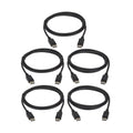 Eaton Tripp Lite P580-006-5PK DisplayPort Cable with Latching Connectors, 5-Pack, 4K 60 Hz (M/M), Black, 6 ft. (1.83 m)
