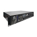 Vanco PA6X120 6-Channel Commercial Amplifier, (2) Mic Inputs, (3) RCA Inputs, Bluetooth, USB/SD Playback, 120W, 2U RMS
