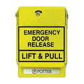 Potter RMS-2T-LP-WP-KL Single Action Pull Station, Yellow