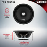 PRO 6.5' Neodymium Full-Range Bullet Loudspeaker 225 Watts Rms 4-Ohm - detail view | Silarius