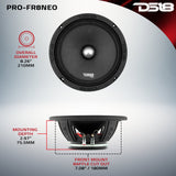 PRO 8' Neodymium Full-Range Bullet Loudspeaker 250 Watts Rms 4-Ohm - detail view | Silarius