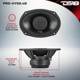 PRO 6x9" Water Resistant Hybrid Mid-Range Loudspeaker with Built-in Driver 250 Watts Rms 4-Ohm - detail view | Silarius