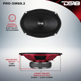 PRO 6x9' Slim Water-Resistant Mid-Range Loudspeaker | 250W RMS 2-Ohm - detail view | Silarius