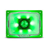 4' x 5.35' Super Bullet Tweeter 250 Watts 1.5' Aluminum 4-Ohm Vc with RGB LED Lights - side view | Silarius