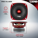 PRO-X 4' Mid-Range Loudspeaker with Bullet | 100W RMS 4-Ohm - detail view | Silarius